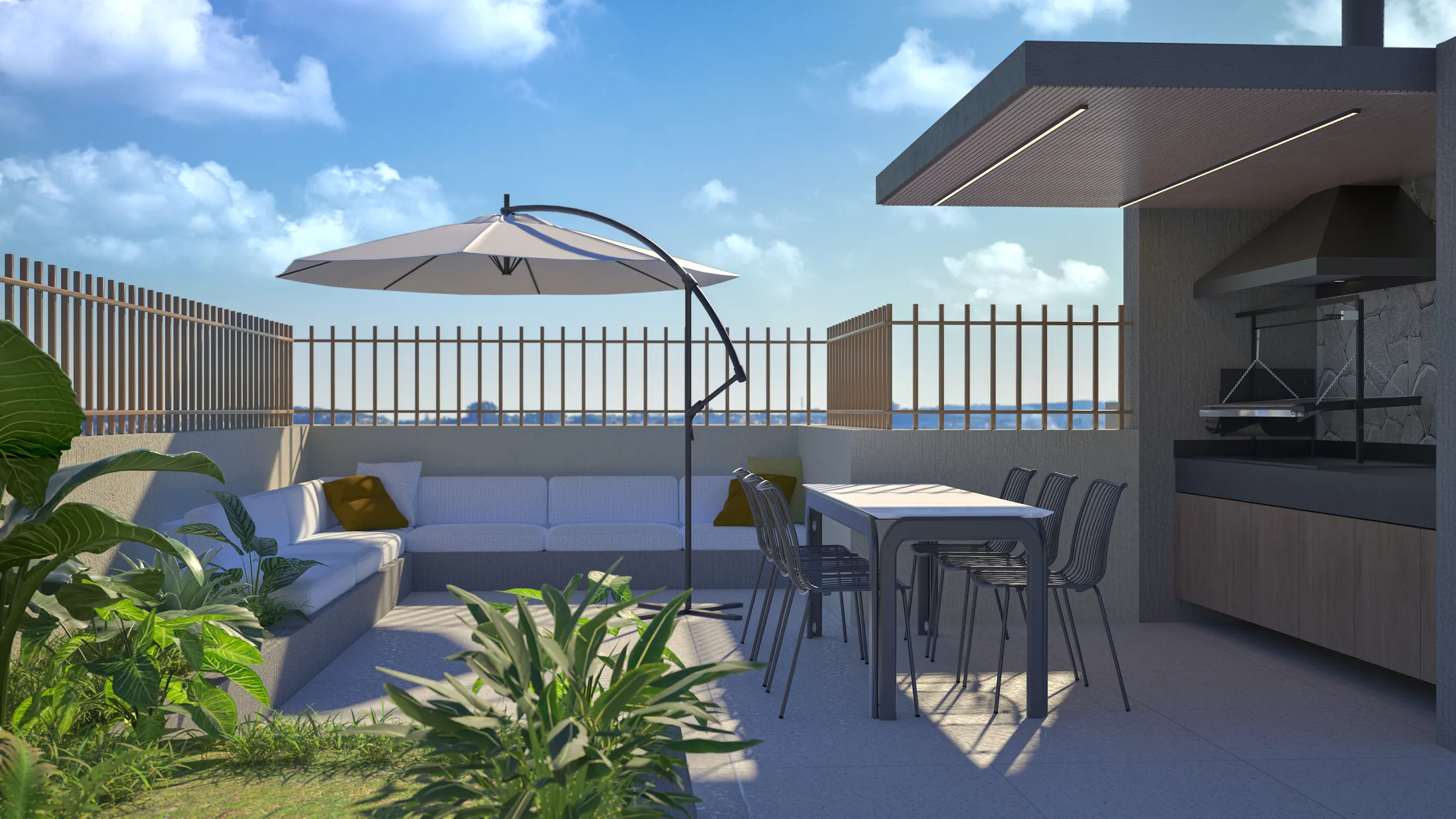 Rooftop do Residencial Auraà — vista 1
