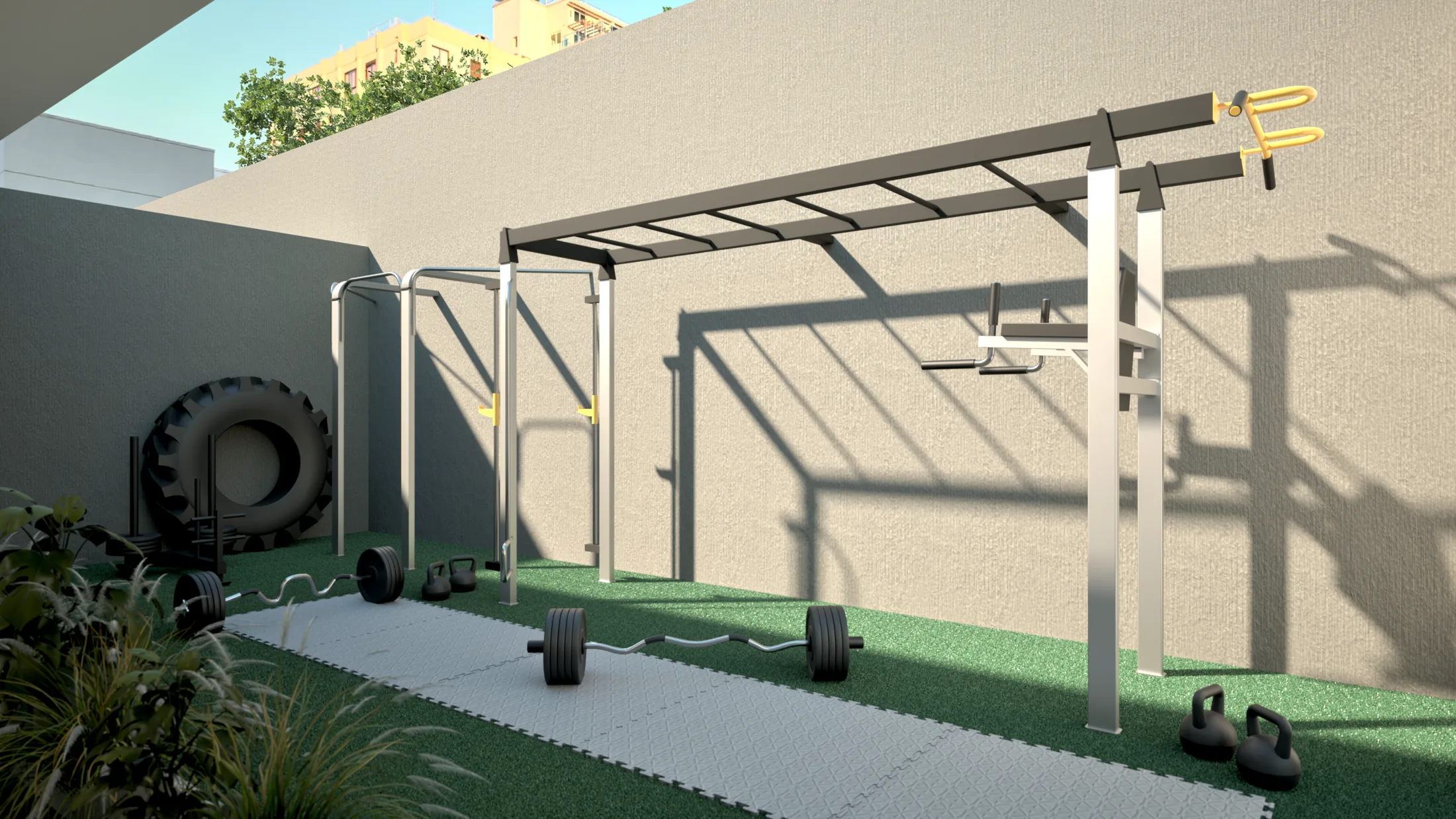 Espaço de cross training do Residencial Auraà